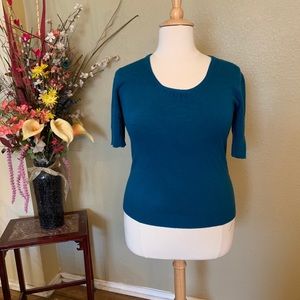 Teal short sleeve sweater EUC